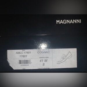 Magnanni Cognac Leather Loafers for Men